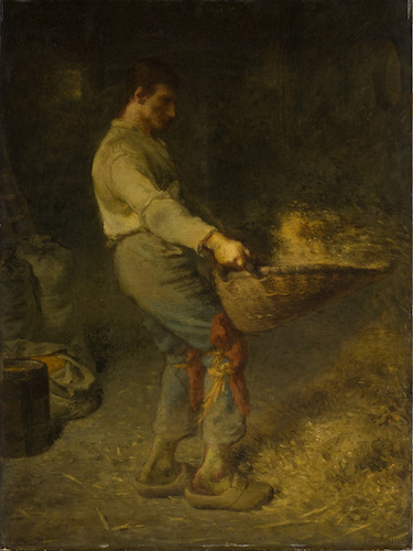 Jean-François Millet,Un vanneur,Vers 1848, huile sur bois, réplique,  Musée d’Orsay, Dist. RMN-Grand Palais